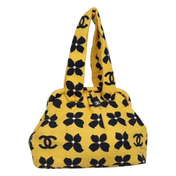 CHANEL Handbags - CHANEL Hand Bag Canvas Yellow CC